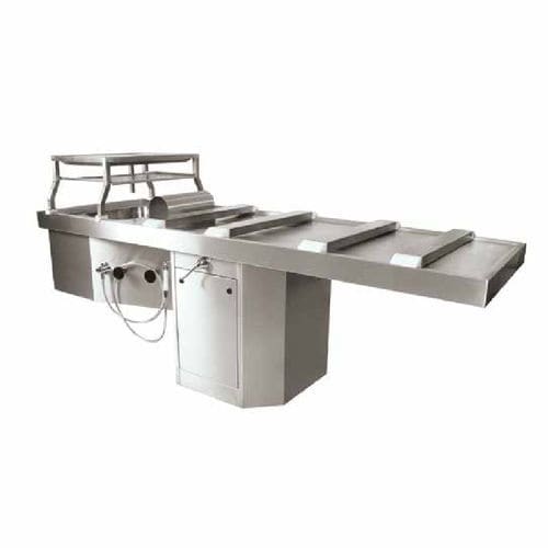 Mesa de necropsia para medicina legal - 80540/E - Funeralia - de laboratório / fixa / com altura regulável