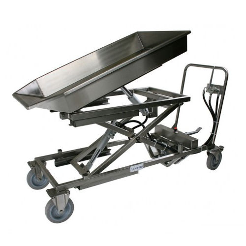 Carrinho para clínica veterinária - Funeralia - para uso geral / elevatório / de dissecção