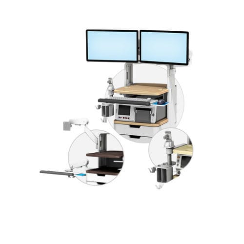 Braço de suporte para monitor para uso médico - GCX Corporation - de mesa