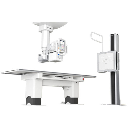 Sistema de radiografia digital - GAMMA C1_Plus - General Medical Italia  - para radiografia geral / com braço porta-tubo telescópico de teto / com bucky de piso