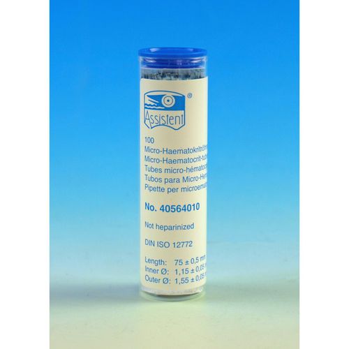 Tubo de ensaio para análises hematológicas - 40564 - Glaswarenfabrik Karl Hecht - em vidro / capilar / descartável