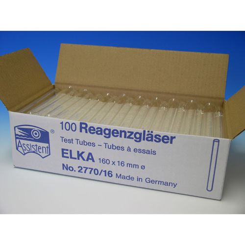 Tubo de ensaio para laboratório - ELKA  - Glaswarenfabrik Karl Hecht - em vidro