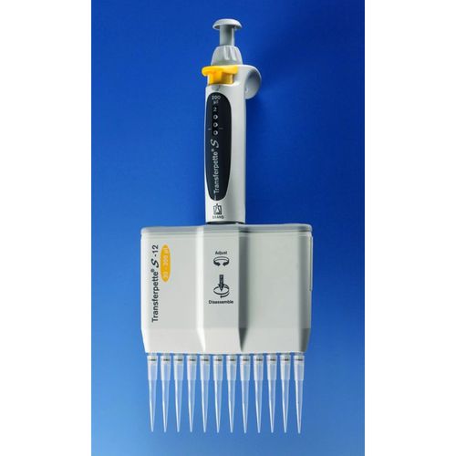Micropipeta manual - Transferpette® S-12 - Glaswarenfabrik Karl Hecht - de pistão / 12 canais / de volume variável