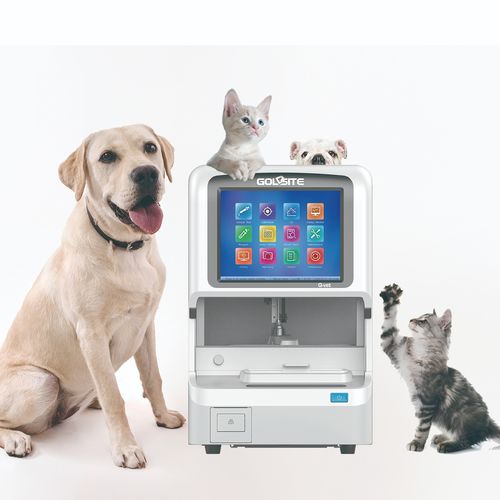 Analisador automático de química clínica - Q-Vet - Goldsite Diagnostics Inc. - veterinário / de bancada / com analisador de eletrólitos