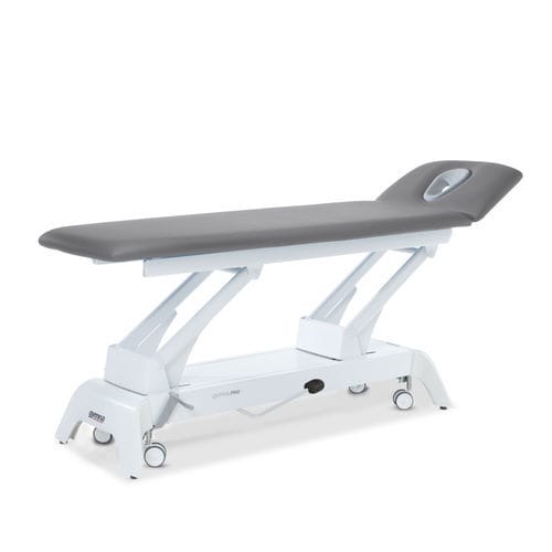 Mesa de massagem hidráulica - PRO D2 Hydraulic - GymnaUniphy - com rodízios / com encosto regulável / articulada em 2 seções