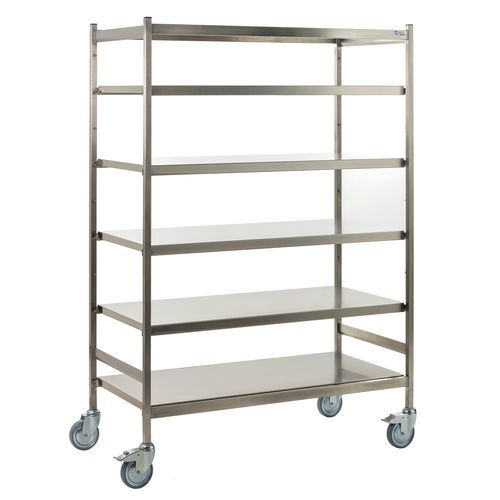 Carrinho em aço inoxidável - CF612G5 - Hammerlit - com 5 prateleiras / com prateleiras / móvel