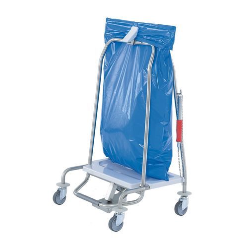 Carrinho coletor de lixo - MS73 - Hammerlit - em aço inoxidável / em material plástico / 1 bolsa