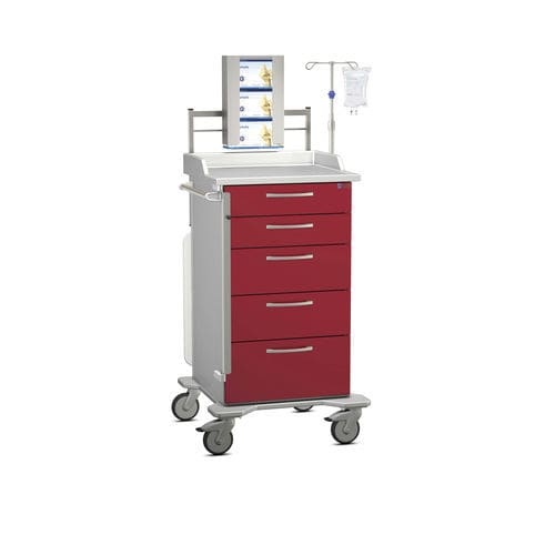 Carrinho hospitalar - K42 - Modell 15 - Hammerlit - para tratamentos / com suporte para soro / com tábua de massagem cardíaca