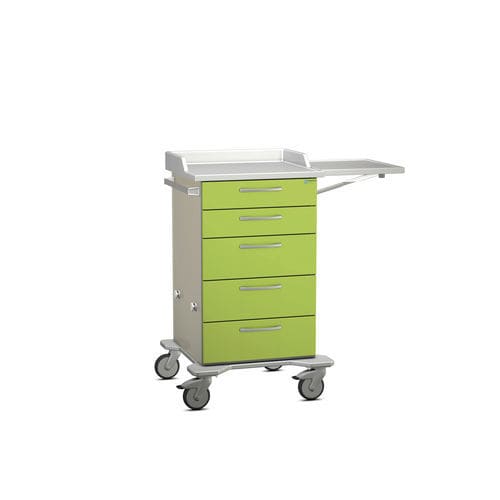 Carrinho de serviço - K42 - Modell 21 - Hammerlit - com bandejas / 5 gavetas / dobrável