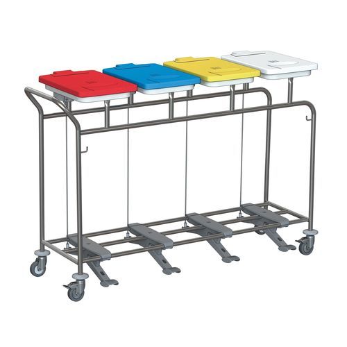 Carrinho para roupa suja - W495LT - Hammerlit - industrial / médico-hospitalar / para hospital