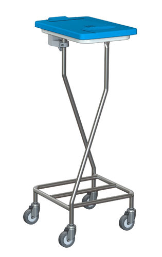Carrinho para roupa suja - W165 - Hammerlit - para lavanderia / 1 bolsa / em aço inoxidável