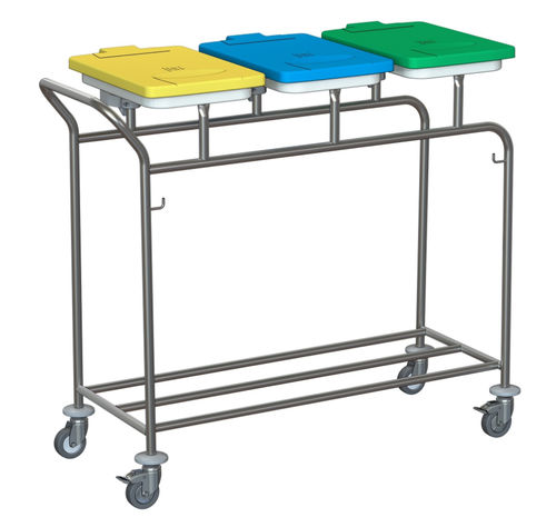 Carrinho para roupa suja - W395L - Hammerlit - médico-hospitalar / de transporte / 3 bolsas