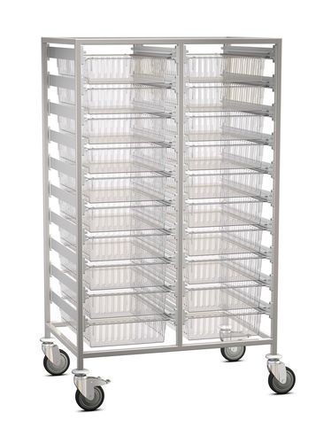 Carrinho para logística - MKWE46210MTRS - Hammerlit - em aço inoxidável / com cesto / de dois módulos