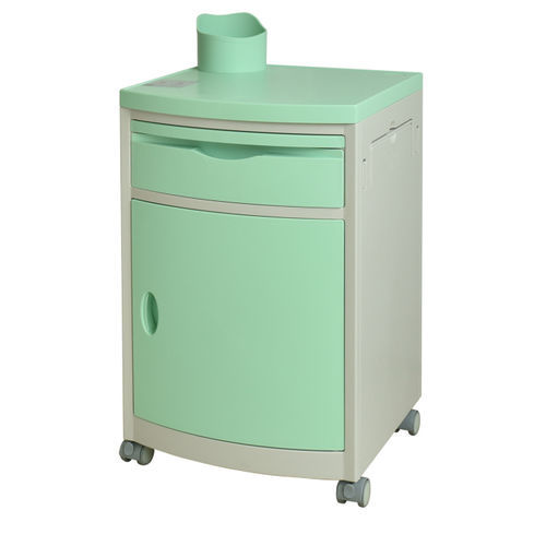 Mesa de cabeceira com 1 porta - G01 - Hopefull Medical Equipment - com rodízios