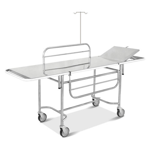 Carro-maca de transporte - HM.2019C - Hospimetal - manual / com encosto regulável / de 2 seções