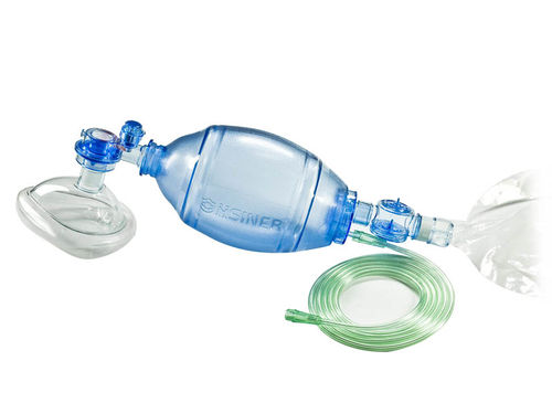 Reanimador manual para adulto - 60101 - Hsiner   - em PVC / descartável / com válvula limitadora de pressão