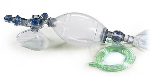 Reanimador manual para adulto - 60304 - Hsiner   - em silicone / reutilizável / com válvula limitadora de pressão e PEEP
