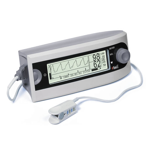 Oxímetro de pulso de bancada - AEROcheck® sat 805 - HUM - Gesellschaft für Homecare und Medizintechnik - com sensor separado