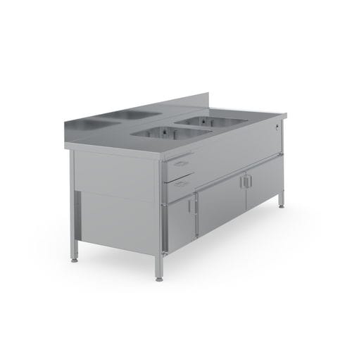 Pia médico-hospitalar - 7506259 - Hupfer Metallwerke GmbH & Co. KG - com 2 postos