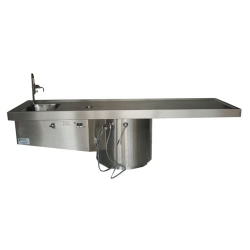 Mesa para necropsia - MC000653 - HYGECO - retangular / de altura regulável / elétrica