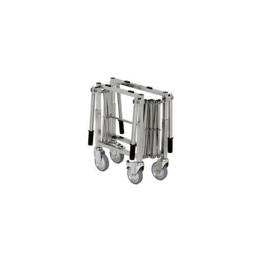 Carrinho para transporte de caixão - FP000025 - HYGECO - em aço inoxidável / móvel / dobrável
