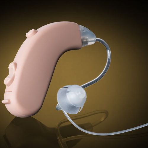 Aparelho auditivo com receptor no canal (RIC) - UP-6ER7 - IN4 Technology - com bobina telefônica (telecoil) / com redutor de ruído / à prova de água