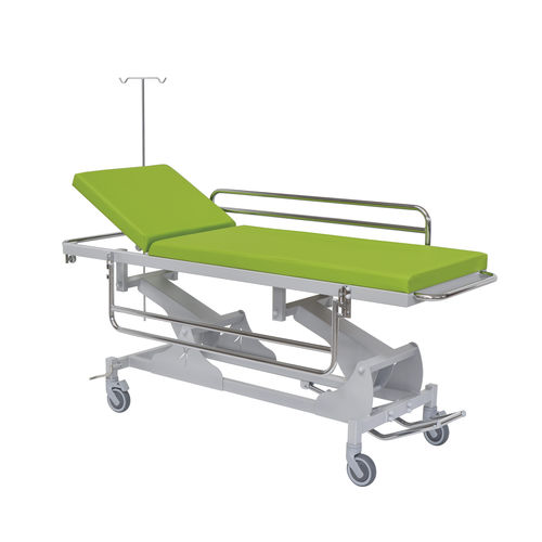 Carro-maca de emergência - 10005 - Inmoclinc - para transferência de pacientes / hidráulico / com altura regulável