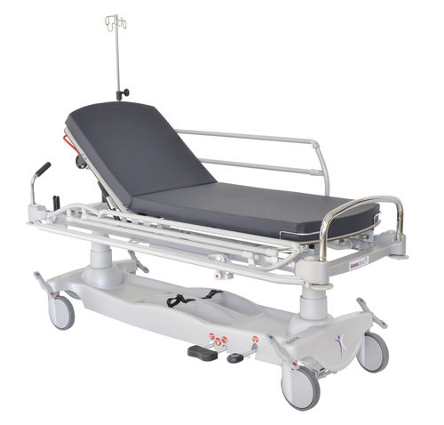 Carro-maca de emergência - 10102 - Inmoclinc - para transferência de pacientes / hidráulico / com altura regulável