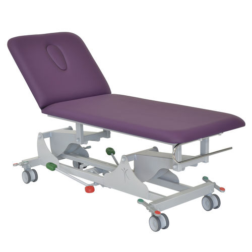 Mesa de exame hidráulica - 14776 - Inmoclinc - com altura regulável / com rodízios / com encosto regulável