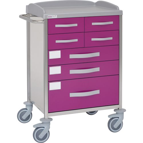 Carrinho para hospital - 10550 - Inmoclinc - multifuncional / em aço inoxidável / 7 gavetas