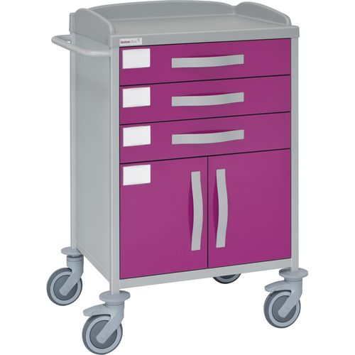 Carrinho para hospital - 10840 - Inmoclinc - multifuncional / 3 gavetas / com 2 portas
