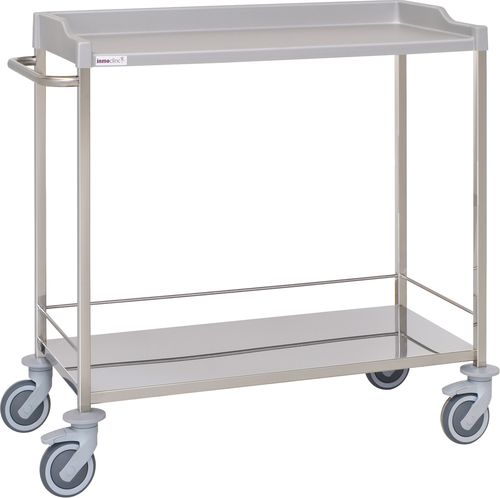 Carrinho para hospital - 10800 - Inmoclinc - multifuncional / em aço inoxidável / com 2 prateleiras