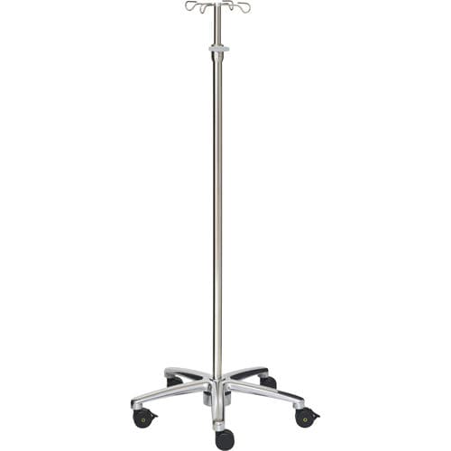 Suporte para soro com rodízios - 22300  - Inmoclinc - 4 ganchos / em inox / para serviços pesados