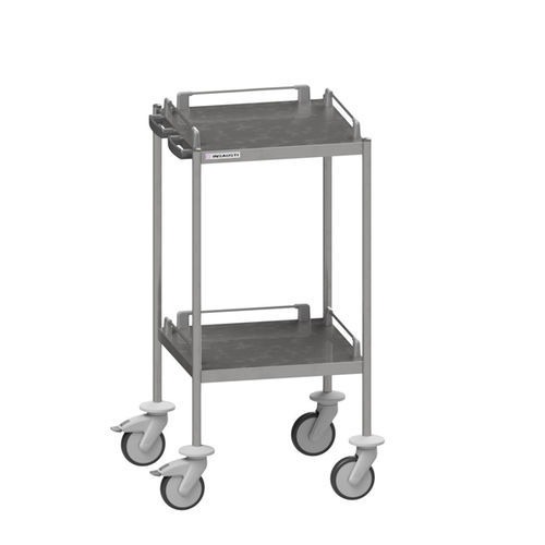 Carrinho para hospital - SQ505 - Insausti - de transporte / em aço inoxidável / com 2 prateleiras