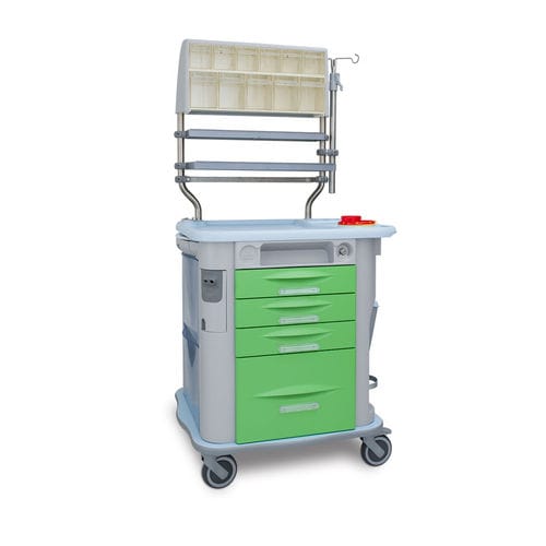 Carrinho hospitalar - CP THERAPY - AURION - para uso geral / para tratamentos / 4 gavetas