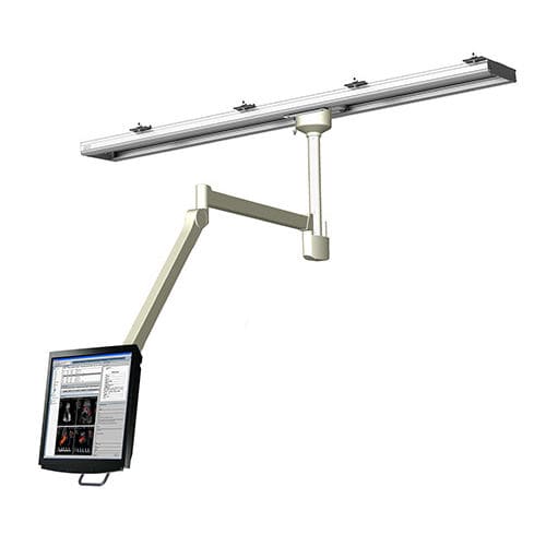 Braço de suporte para monitor articulado - 333 - Kenex Electro-Medical - de altura regulável / com mola / extensível