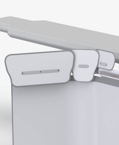 Biombo de proteção radiológica de raios X - 312/E/027 - Kenex Electro-Medical - a fixar em cadeira de exame / 0,50 mm