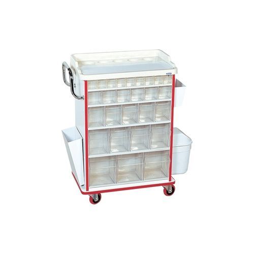 Carrinho hospitalar - K040 / S - Kenmak Hospital Furnitures  - de medicamentos / coletor de lixo / com cesto