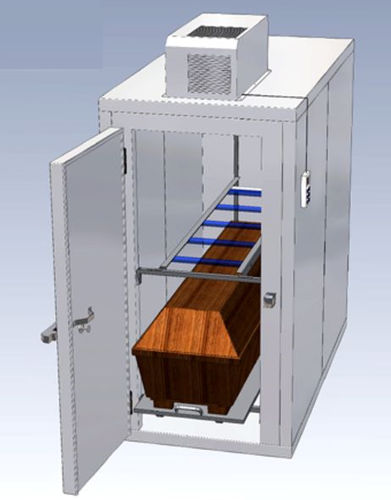 Câmara mortuária para caixão - KZS 40/200 - KUGEL medical GmbH & Co. KG - para vários corpos / com abertura frontal / modular