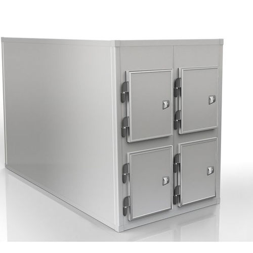 Câmara mortuária para macas de transporte de corpos - SMC 40/0400 - KUGEL medical GmbH & Co. KG - 4 corpos / com abertura frontal / para conservação temporária
