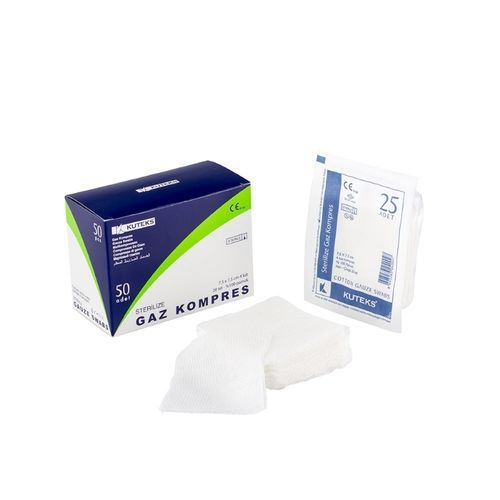 Compressa de gaze em algodão - Kuteks - estéril / respirável