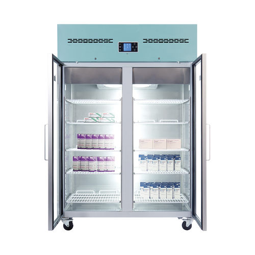 Refrigerador para farmácia - PGR1200UK - Lec Medical - vertical / com rodízios / com 2 portas