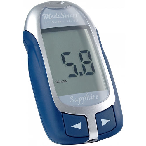 Medidor de glicose automático - Sapphire - Lobeck Medical AG - sem código / com lancetador / USB