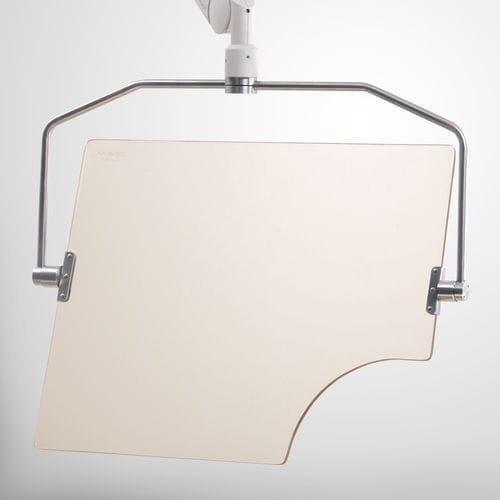Biombo de proteção radiológica de raios X - OT50003 - MAVIG  - de teto / com visor / 0,50 mm