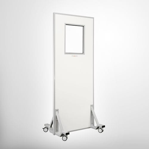 Biombo de proteção radiológica de raios X - WD204 - MAVIG  - móvel / com visor / 0,50 mm