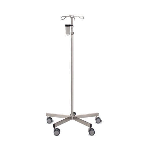 Suporte para soro com rodízios - 36501 series - medifa - 4 ganchos / com altura regulável