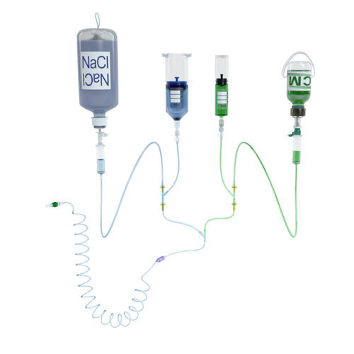 Kit de infusão com filtro de partículas - MEDTRON - com câmara de gotejamento