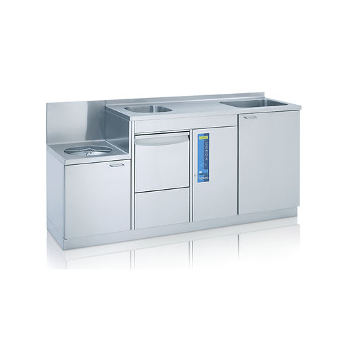 Lavadora desinfetadora de comadres de parede - TopLine M2 SAN 20 BW - MEIKO - compacta / automática / em aço inoxidável