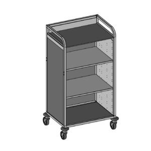 Carrinho hospitalar - Medicar H2 - Mercura Industries - para tratamentos / em alumínio anodizado / com 2 prateleiras
