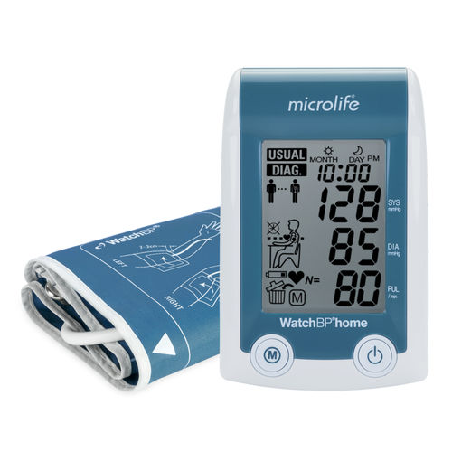 Medidor digital de pressão arterial automático - HOME - Microlife - com braçadeira para adulto